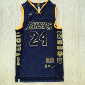 Maillot De Basket Los Angeles Lakers Kobe Bryant 24 RetiRouge Noir Memorial Snake